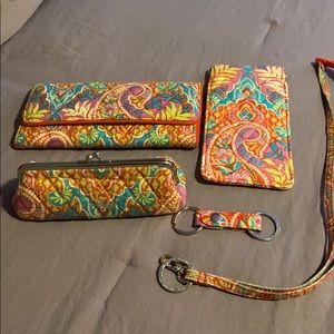 Vera Bradley Paisley In Paradise accessories set